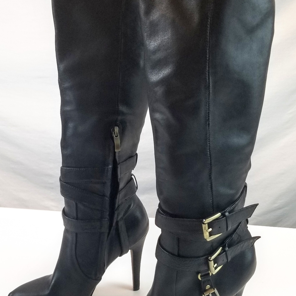 Women's Sam Edelman Leather Knee High Heel Boots